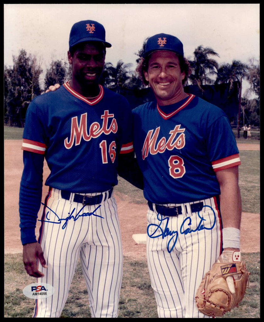 Dwight Gooden Gary Carter 8 x 10 Photo Signed Auto PSA/DNA Authenticated Mets