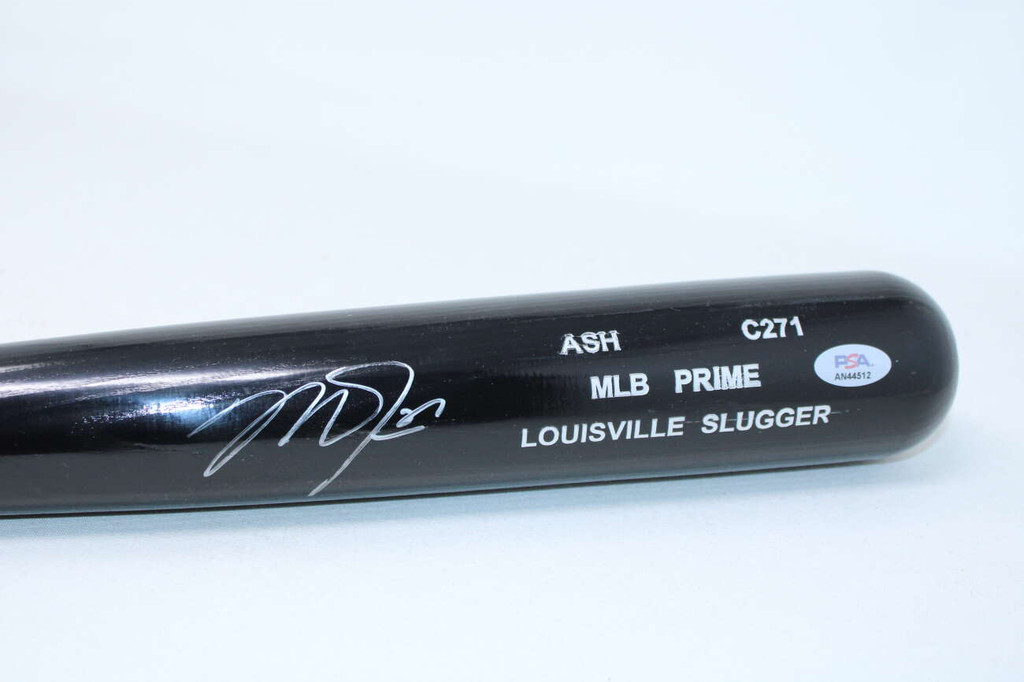 Mike Trout Bat Signed Auto PSA/DNA Sticker ONLY Angels Black