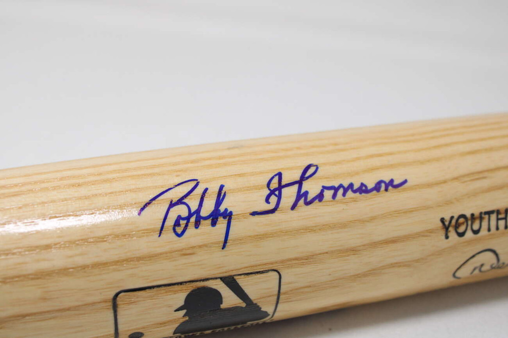 Ralph Branca Bobby Thomson Bat Signed Auto PSA/DNA Sticker ONLY Giants 10/3/51
