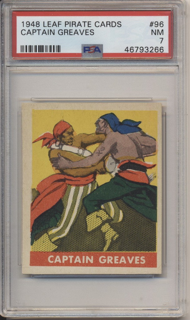 1948 Leaf Pirate Bubble Gum #96  Captain Greaves PSA 7 NM #*sku36317