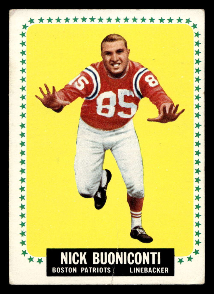 1964 Topps #3 Nick Buoniconti Very Good 