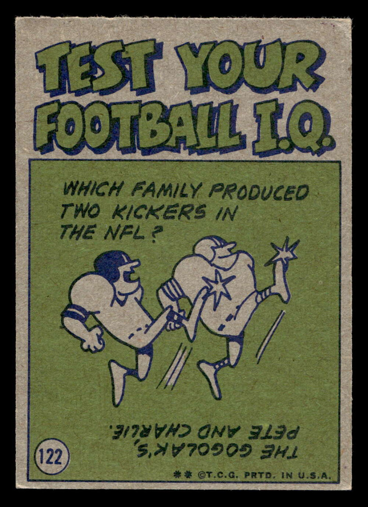 1972 Topps #122 Roger Staubach IA Excellent  ID: 428999