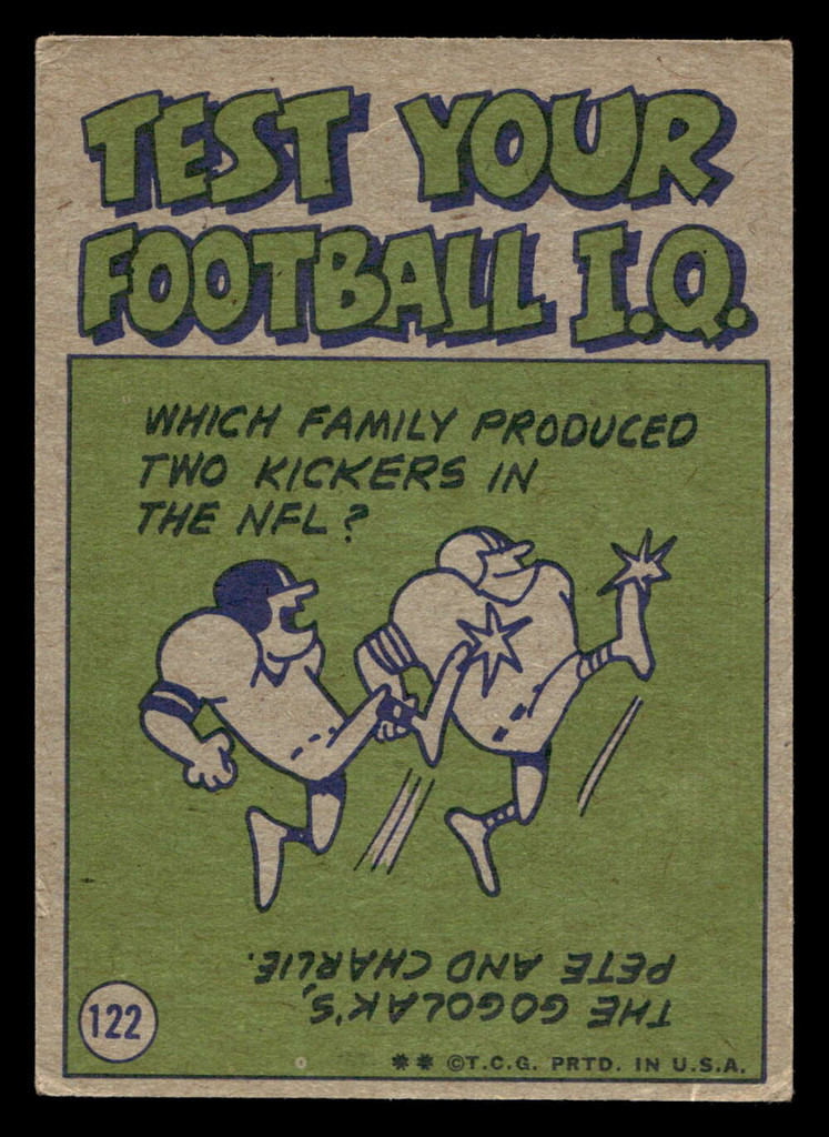 1972 Topps #122 Roger Staubach IA Excellent  ID: 429000