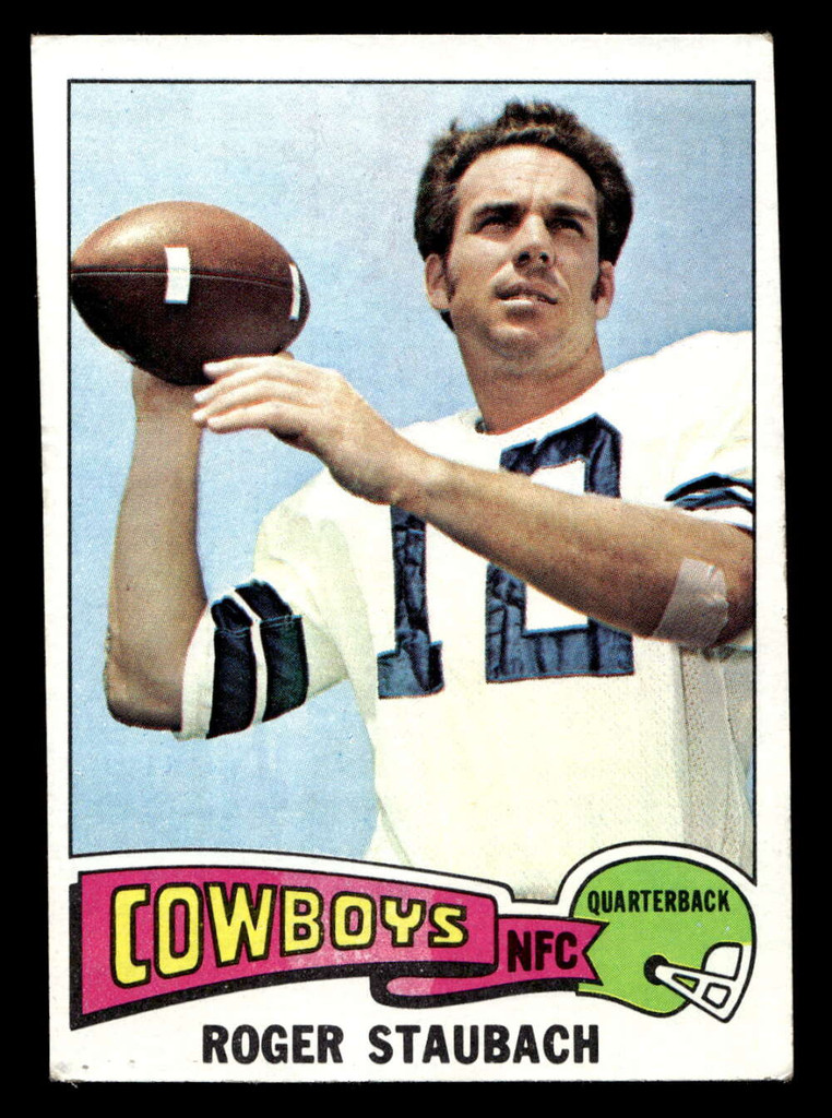 1975 Topps #145 Roger Staubach Excellent Miscut 