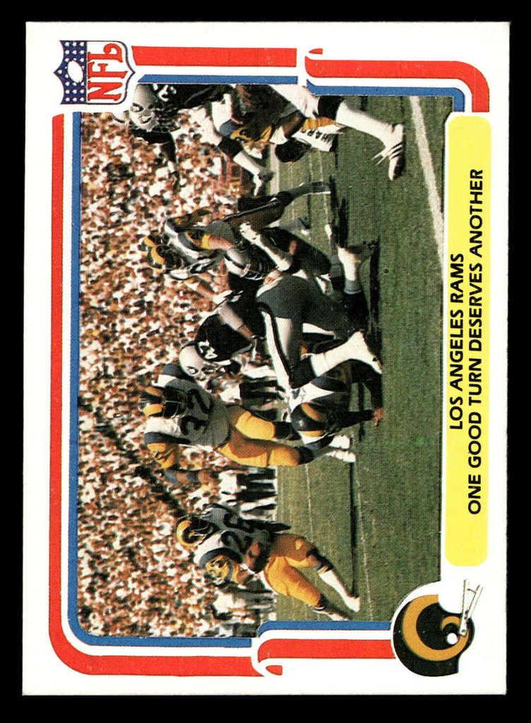 1980 Fleer Team Action #25 Los Angeles Rams Near Mint Football 