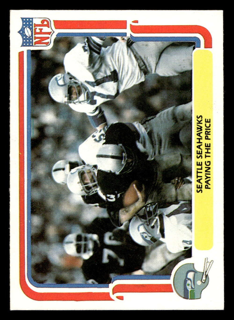 1980 Fleer Team Action #52 Seattle Seahawks Very Good Football 