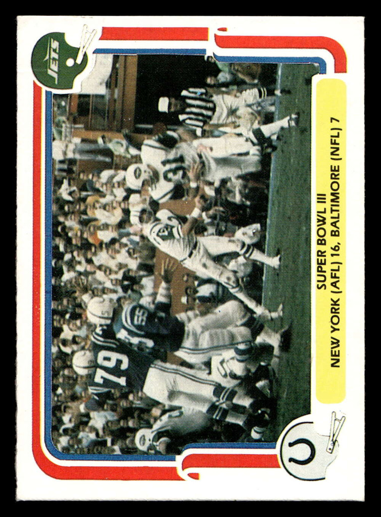 1980 Fleer Team Action #59 Super Bowl III Very Good Football 