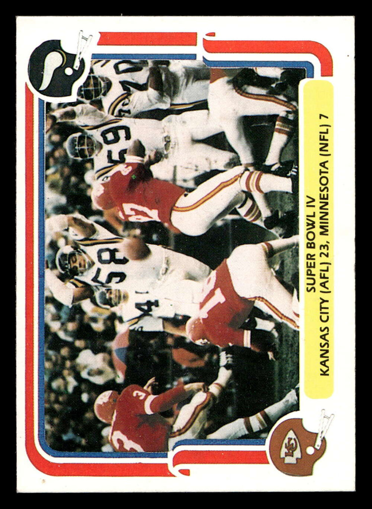 1980 Fleer Team Action #60 Super Bowl IV Near Mint Football  ID: 429330