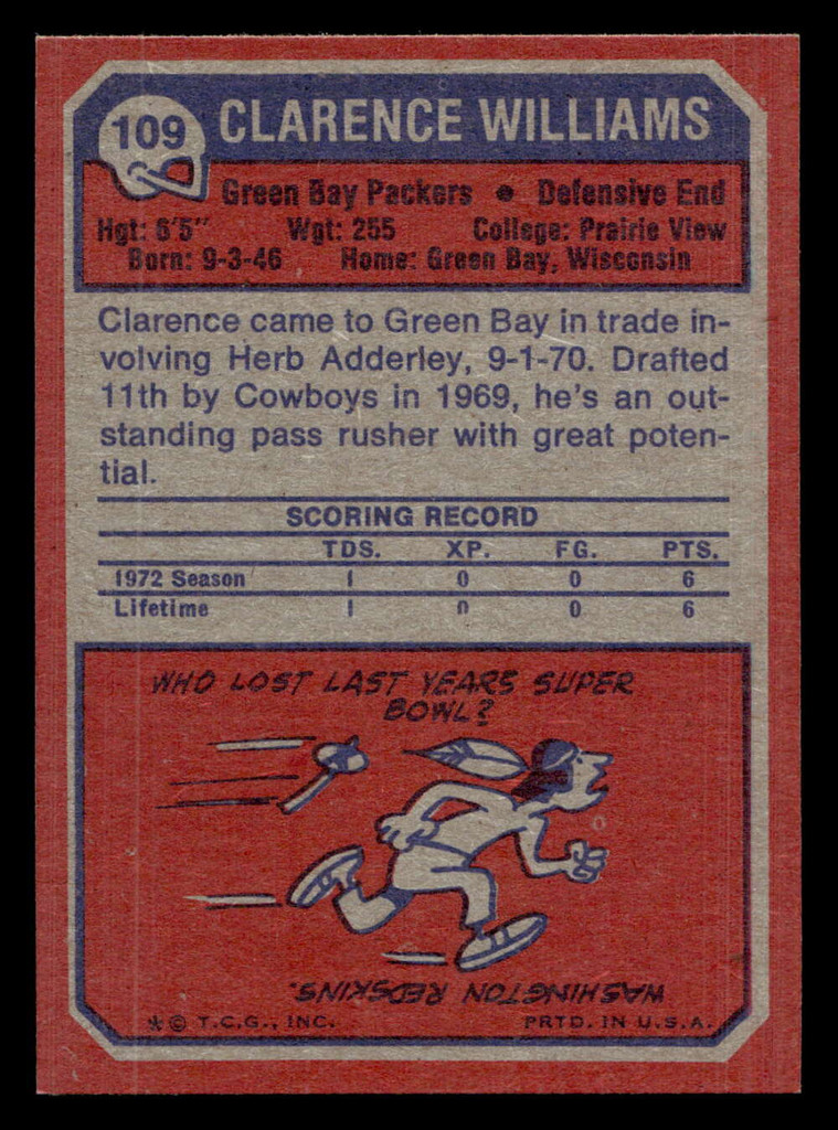 1973 Topps #109 Clarence Williams Near Mint+ 