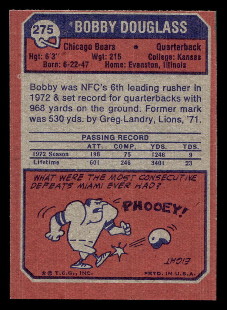 1973 Topps #275 Bobby Douglass Near Mint  ID: 429589