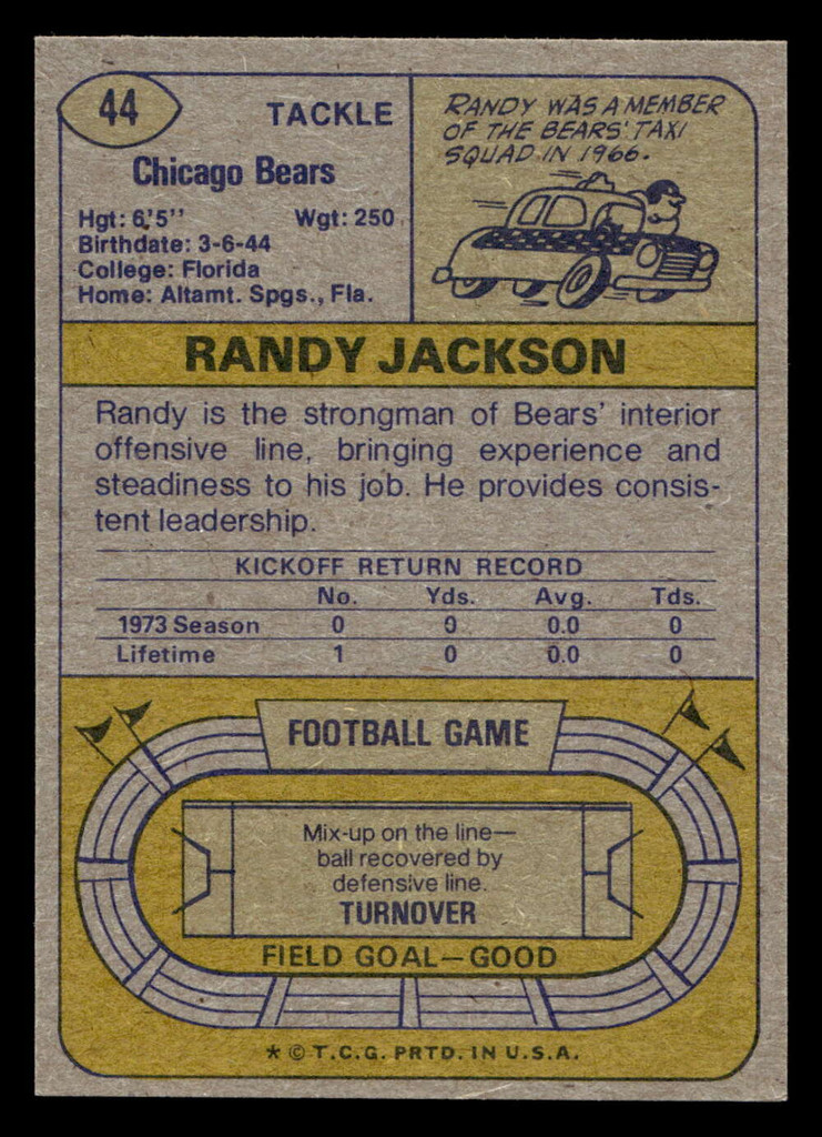 1974 Topps #44 Randy Jackson Near Mint+ 