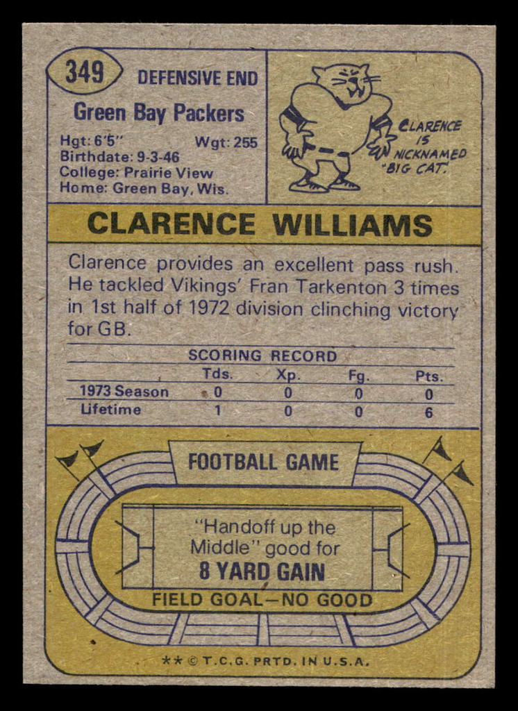 1974 Topps #349 Clarence Williams Ex-Mint 