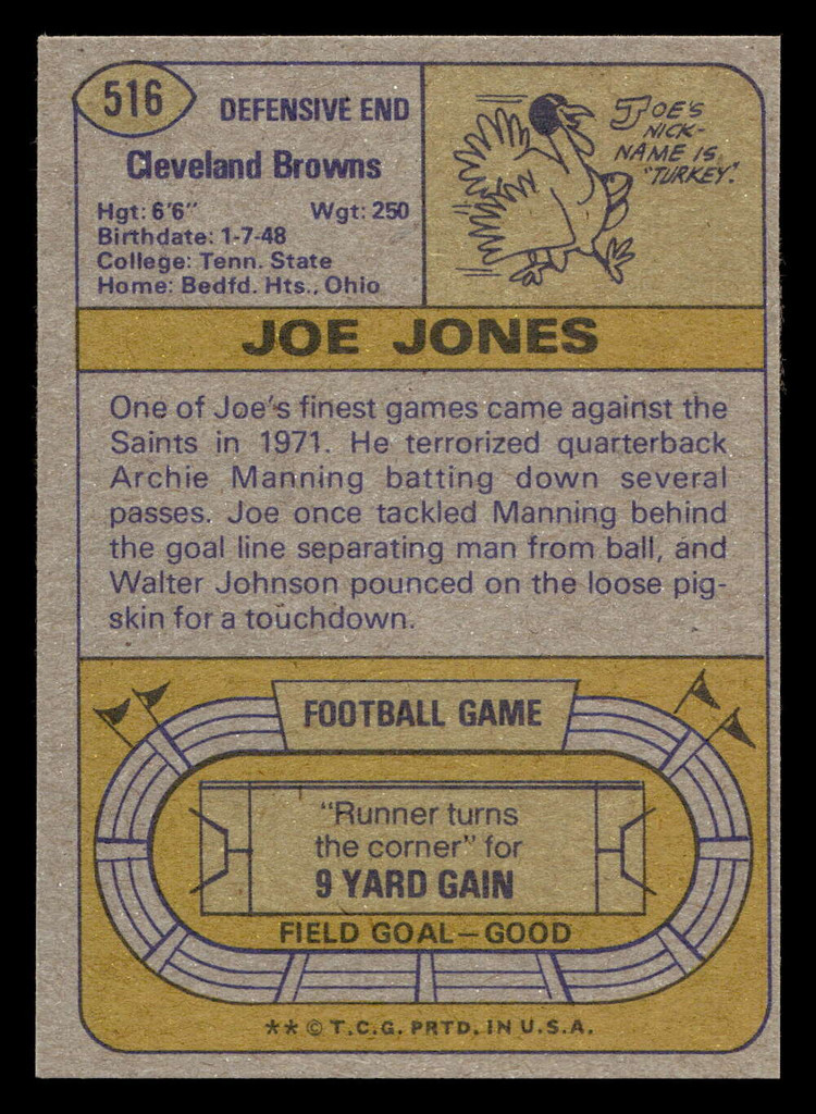 1974 Topps #516 Joe Jones Near Mint+  ID: 430274