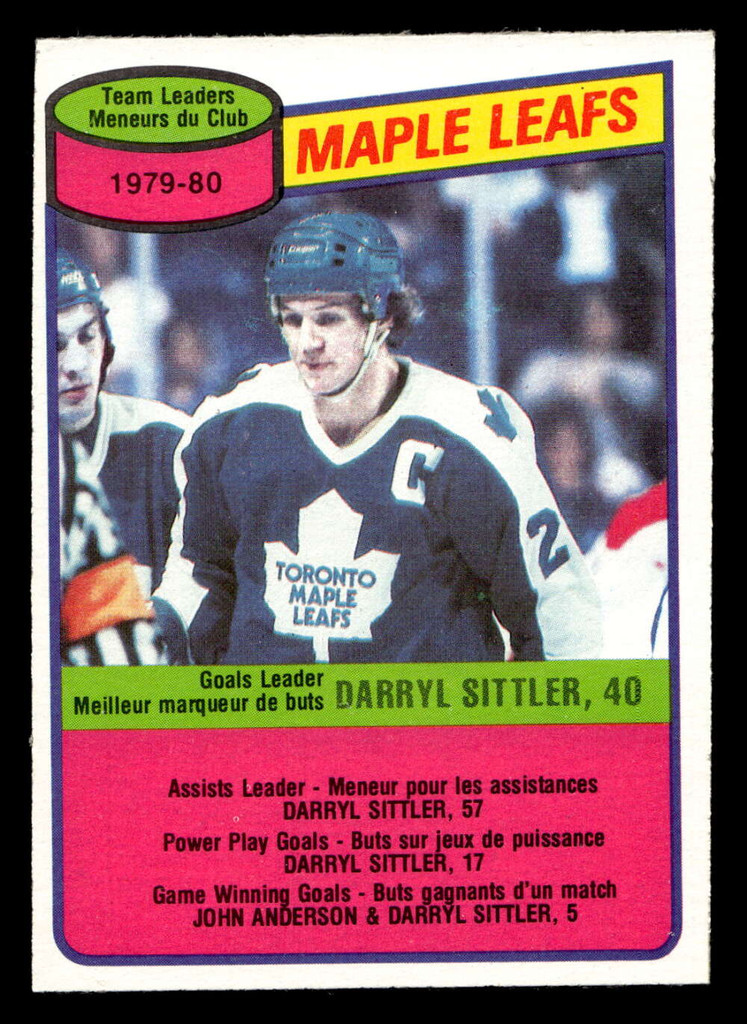 1980-81 O-Pee-Chee #193 Darryl Sittler TL Near Mint OPC 