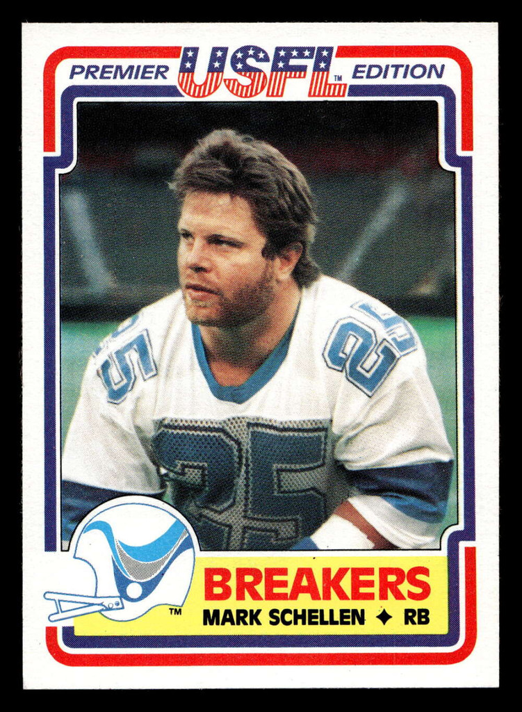 1984 Topps USFL #81 Mark Schellen NM-Mint  ID: 431016