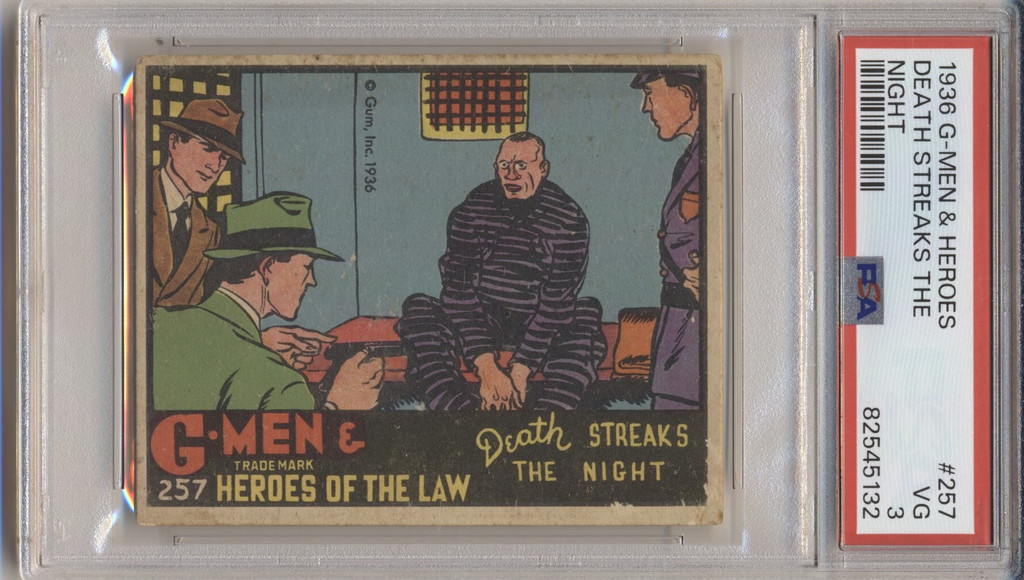 1936 R60 G-Men & Heroes Of The Law #257 Death Streaks The Night  PSA 3 VG #*sku36322