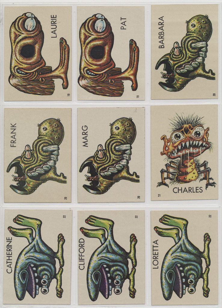 1965 Topps Ugly Stickers With Variation 117/164  TOUGH!! WILL SELL SINGLES AT $11 EACH  #*sku37764