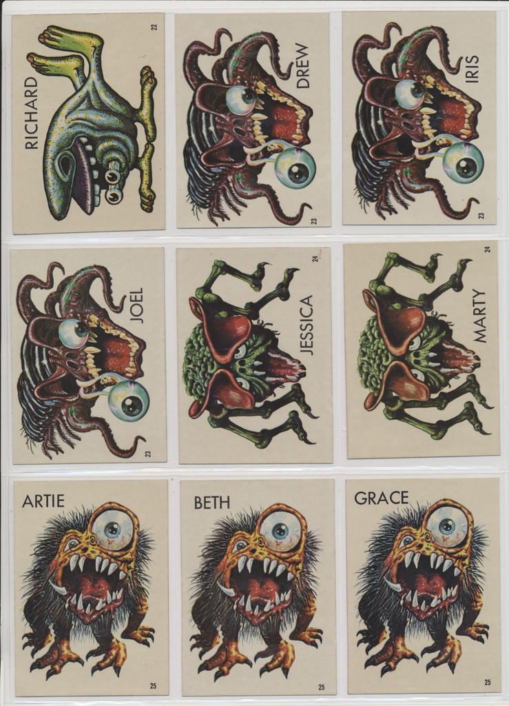 1965 Topps Ugly Stickers With Variation 117/164  TOUGH!! WILL SELL SINGLES AT $11 EACH  #*sku37764