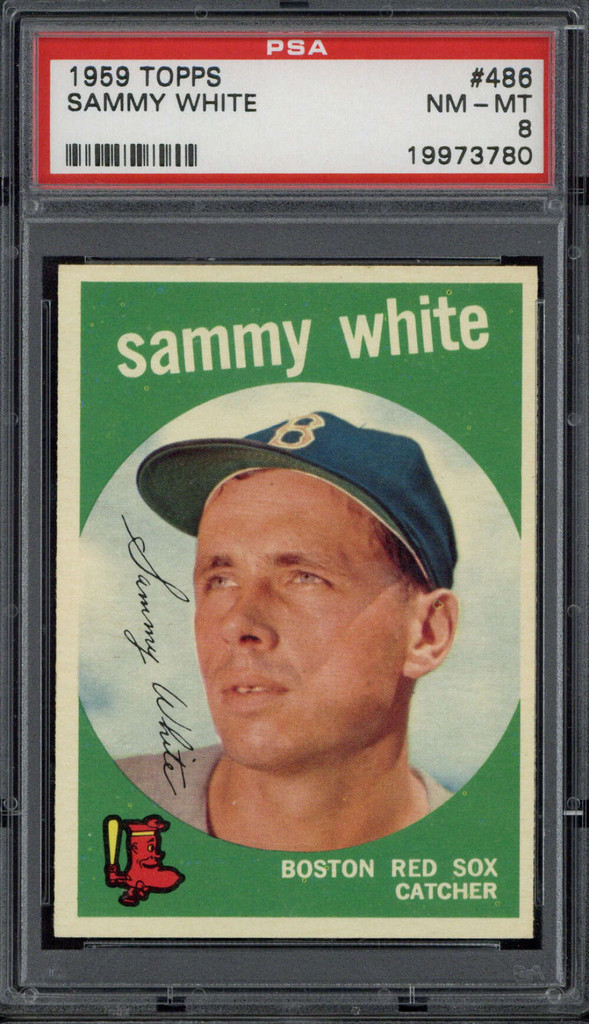 1959 Topps #486 Sammy White PSA 8 NM-Mint Red Sox