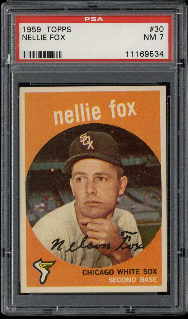 1959 Topps #30 Nellie Fox PSA 7 Near Mint White Sox