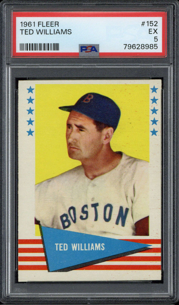 1961 Fleer #152 Ted Williams PSA 5 EX Red Sox