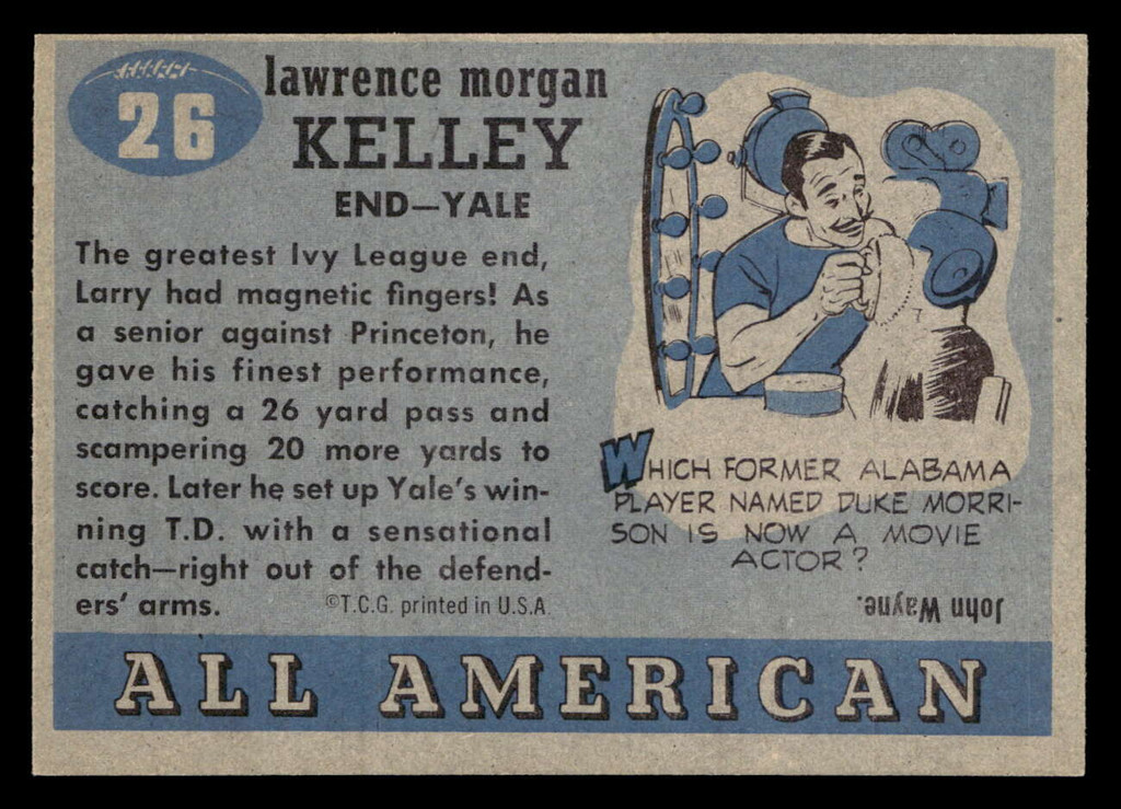 1955 Topps All American #26 Larry Kelley Ex-Mint SP 