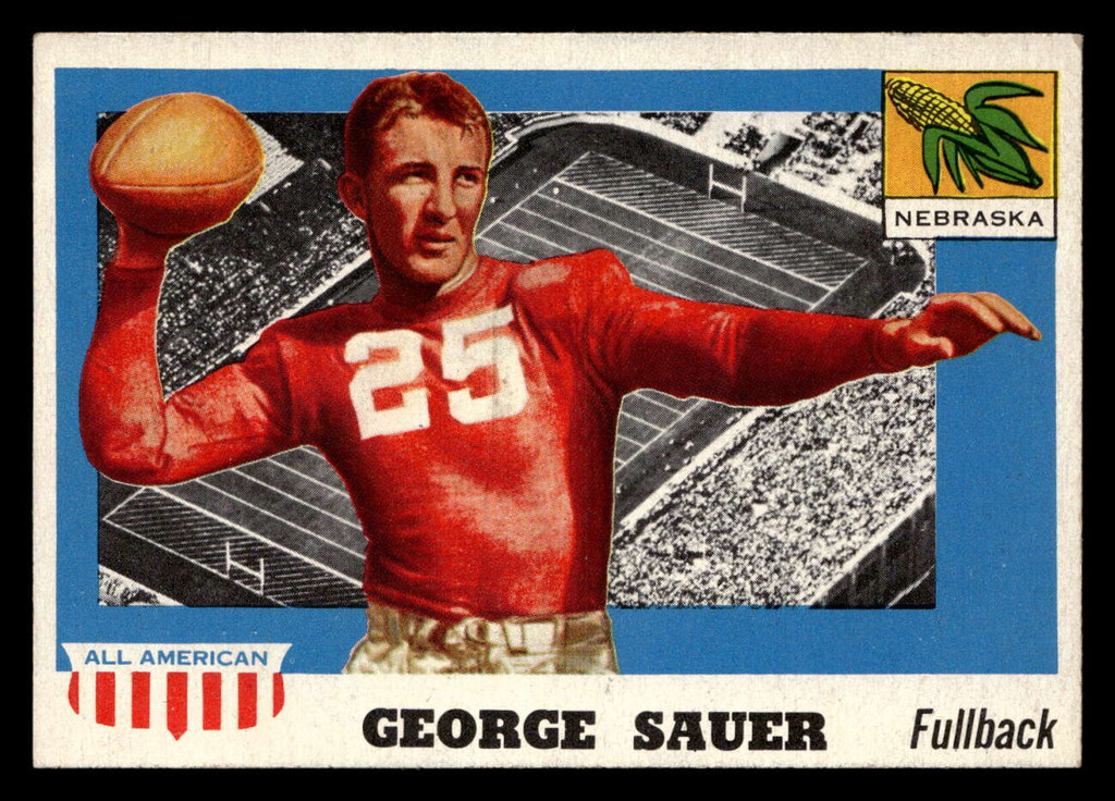 1955 Topps All American #31 George Sauer Sr. Excellent+ RC Rookie 