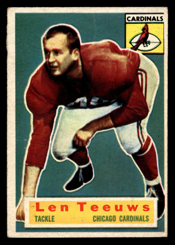 1956 Topps #46 Len Teeuws Very Good RC Rookie SP 