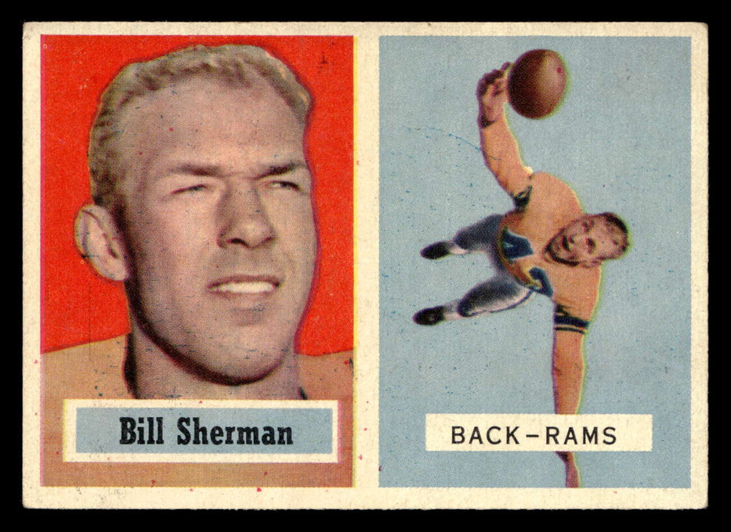 1957 Topps #58 Will Sherman ERR Excellent team name on card 