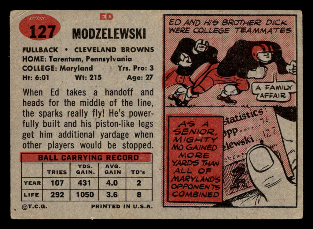 1957 Topps #127 Ed Modzelewski DP VG-EX 