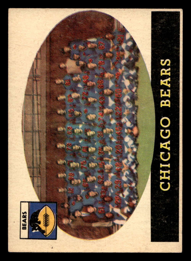 1958 Topps #29 Bears Team Excellent+  ID: 436478