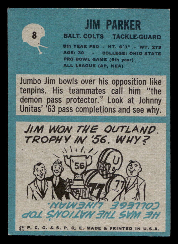 1964 Philadelphia #8 Jim Parker Ex-Mint  ID: 436639