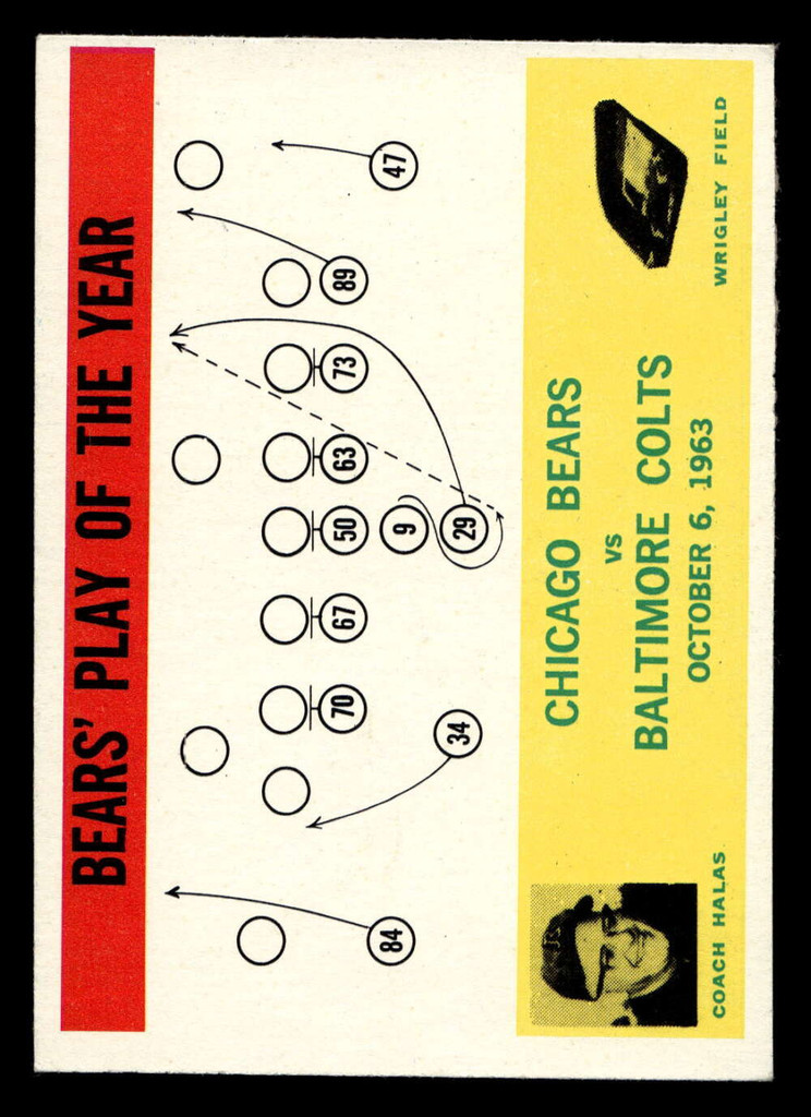 1964 Philadelphia #28 George Halas Bears Play of the Year Near Mint  ID: 436676