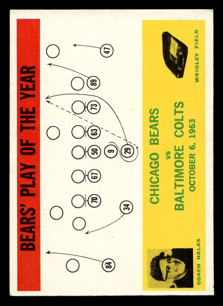 1964 Philadelphia #28 George Halas Bears Play of the Year Excellent+  ID: 436677