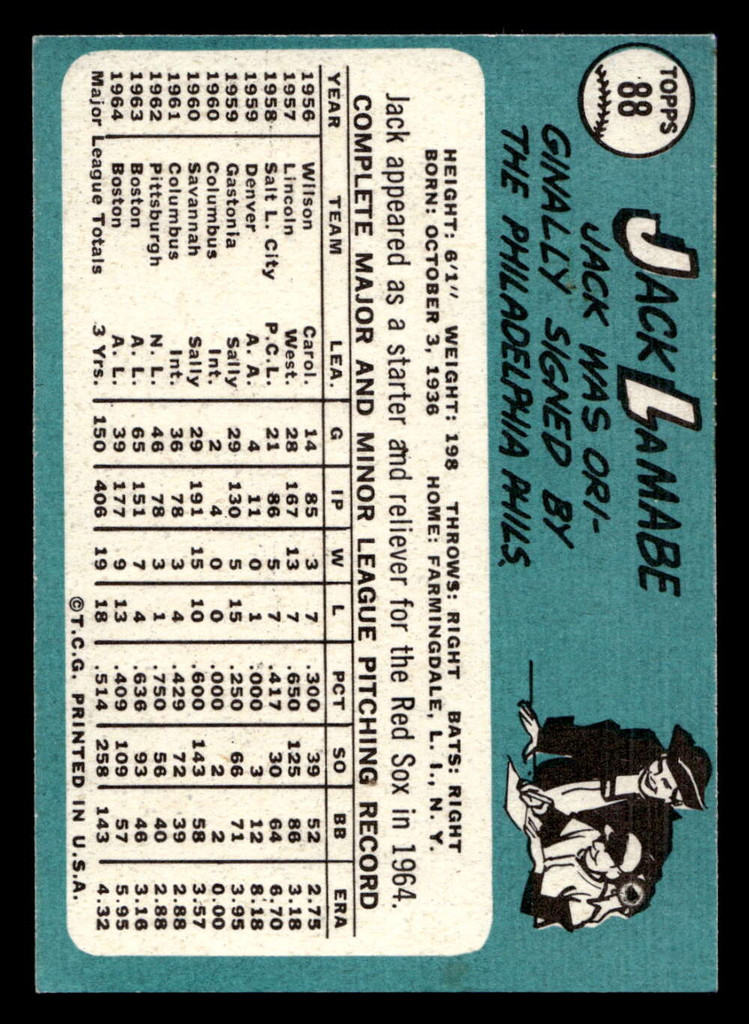 1965 Topps #88 Jack Lamabe Ex-Mint  ID: 437304