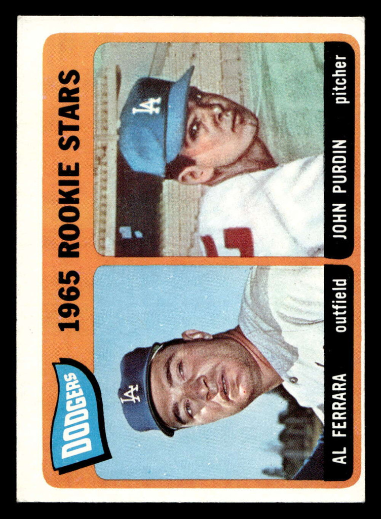 1965 Topps #331 Al Ferrara/John Purdin Dodgers Rookies Excellent+ RC Rookie  ID: 437366