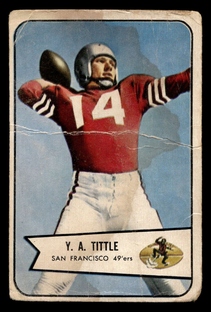 1954 Bowman #42 Y. A. Tittle Poor  ID: 437486