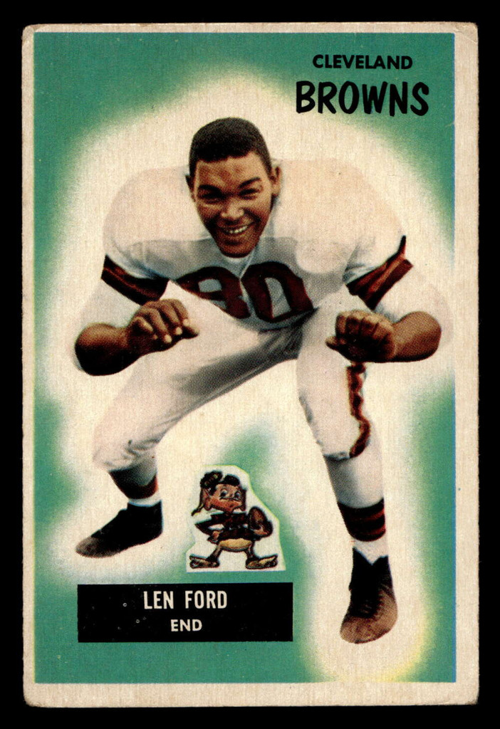 1955 Bowman #14 Len Ford Very Good RC Rookie  ID: 437559