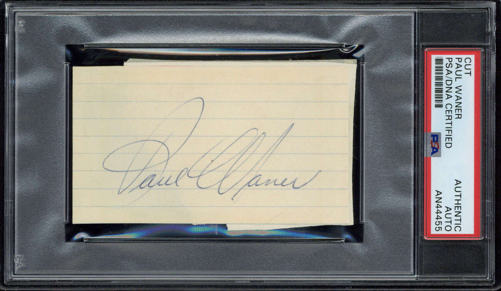 Paul Waner Cut Signature Signed Auto PSA/DNA Slabbed Pirates Big Poison