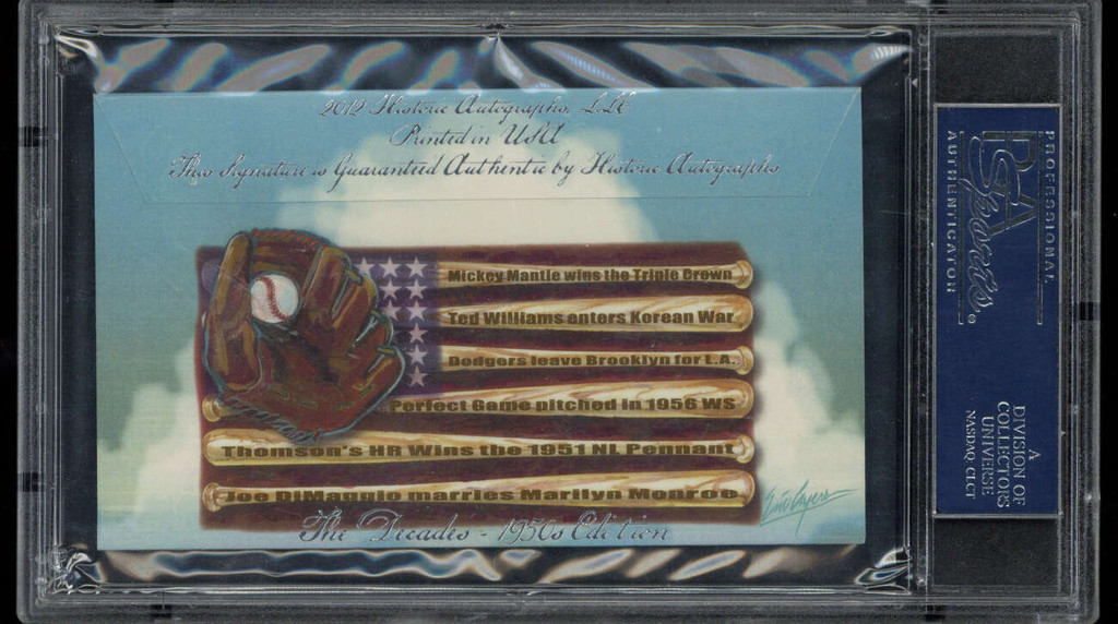 Lou Boudreau Historic Autographs Signed Auto PSA/DNA Slabbed