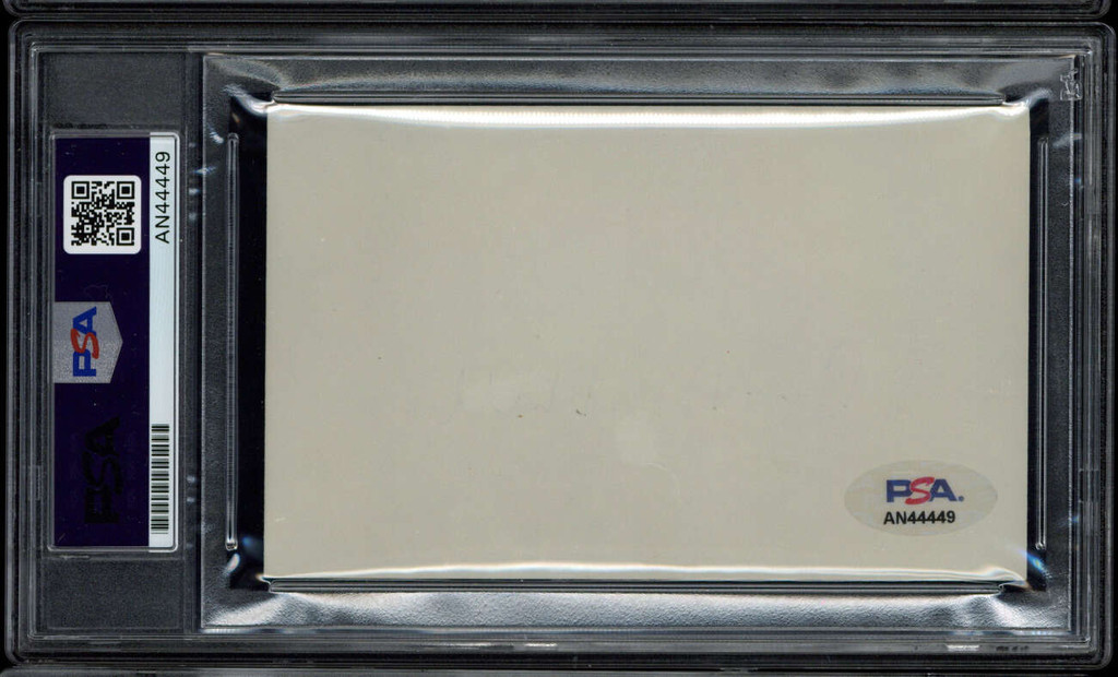 Carl Hubbell Index Card Signed Auto PSA/DNA Slabbed Giants