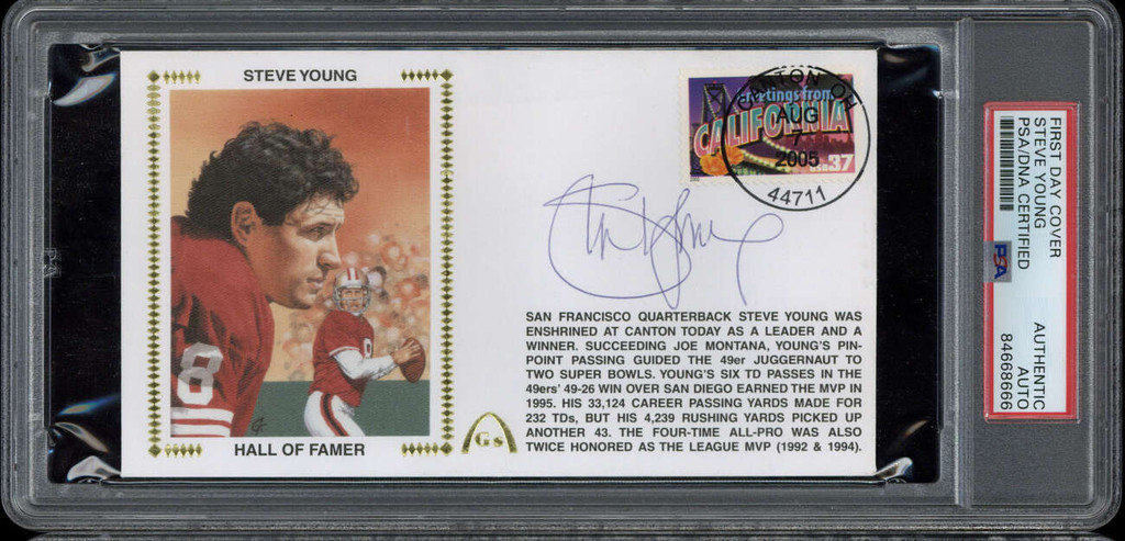 Steve Young FDC Signed Auto PSA/DNA Slabbed 49ers