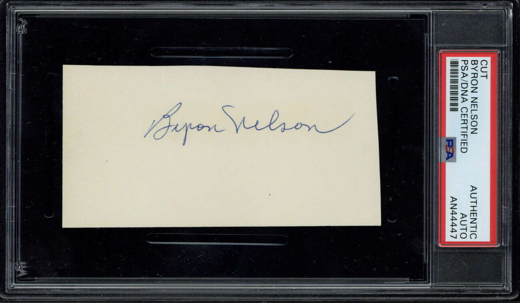 Byron Nelson Cut Signature Signed Auto PSA/DNA Authenticated