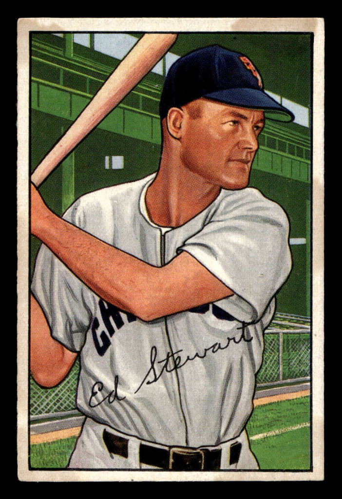 1952 Bowman #185 Bud Stewart Excellent 