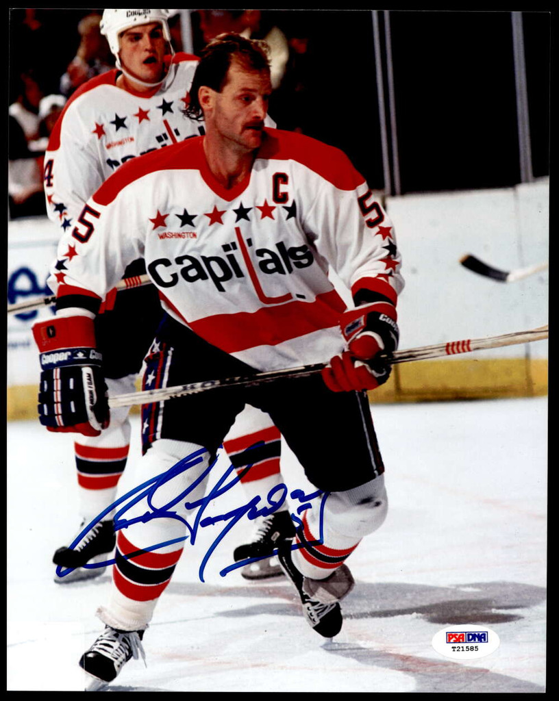 Rod Langway 8 x 10 Photo Signed Auto PSA/DNA Authenticated Capitals