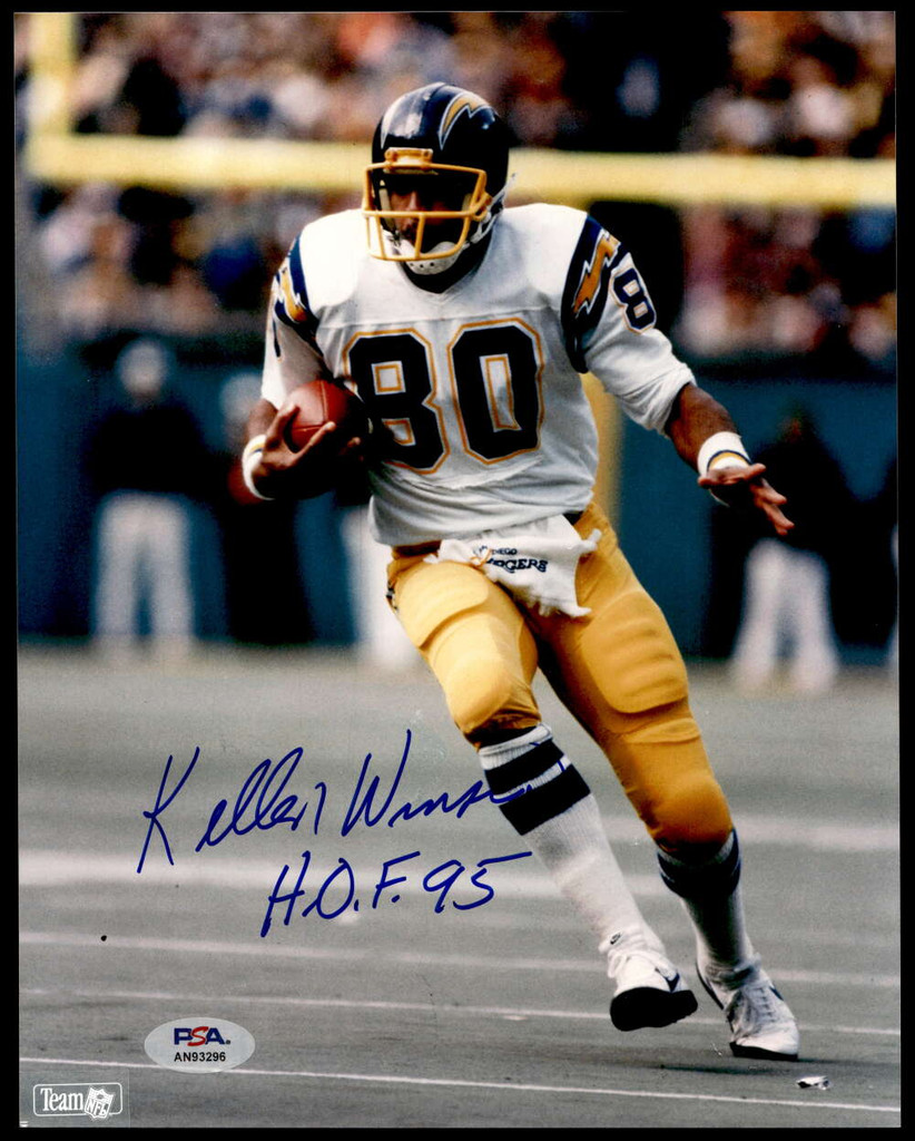 Kellen Winslow 8 x 10 Photo Signed Auto PSA/DNA Authenticated Chargers H.O.F. 95