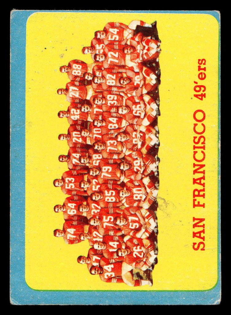 1963 Topps #145 49ers Team G-VG SP 
