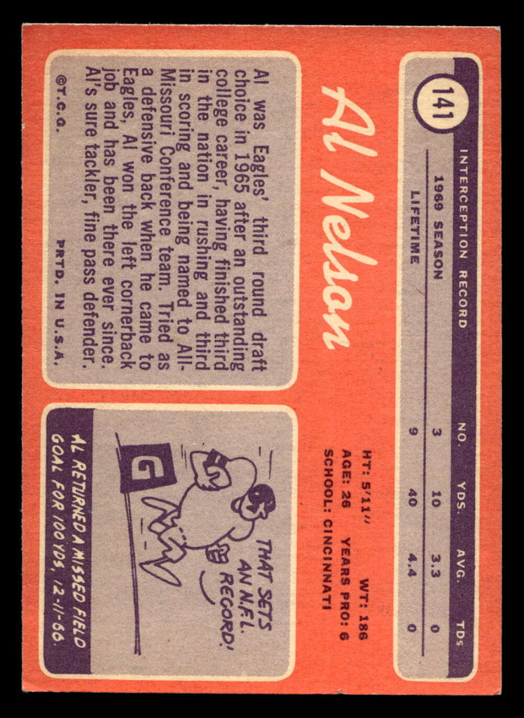 1970 Topps #141 Al Nelson Ex-Mint RC Rookie  ID: 447484