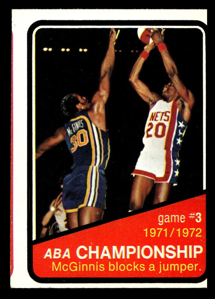 1972-73 Topps #243 ABA Playoffs Game 3 Excellent Miscut 