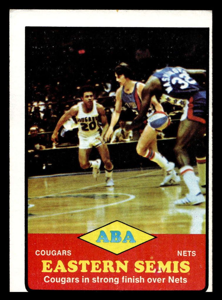 1973-74 Topps #205 ABA Eastern Semis Excellent Miscut 